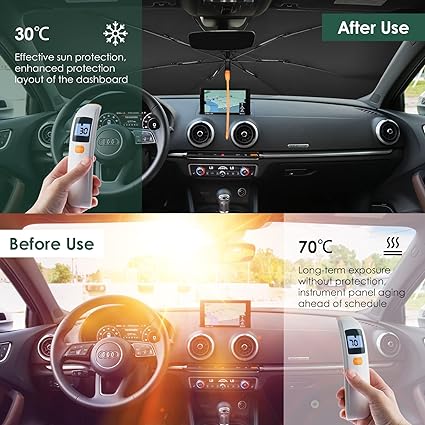 360 Rotation Car Windshield Sun Shade Umbrella 5