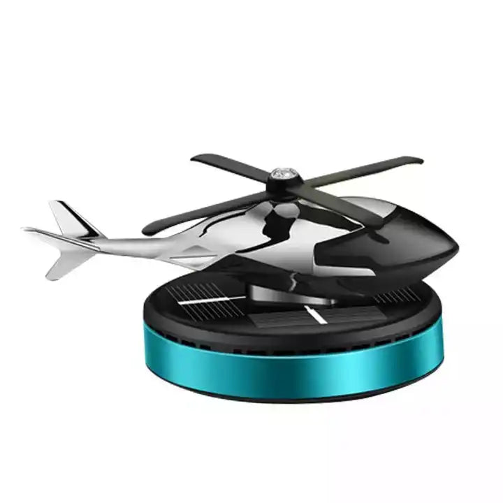 Car Fragrance Portable Solar Panel Helicopter Model