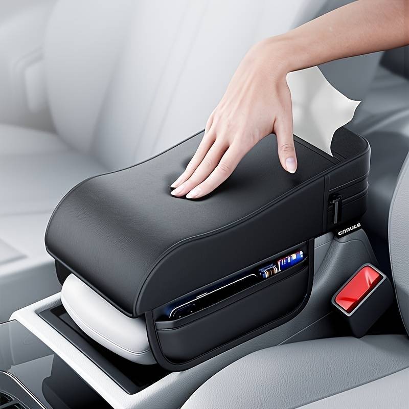 Multifunctional Armrest Box with Tissue Box 2