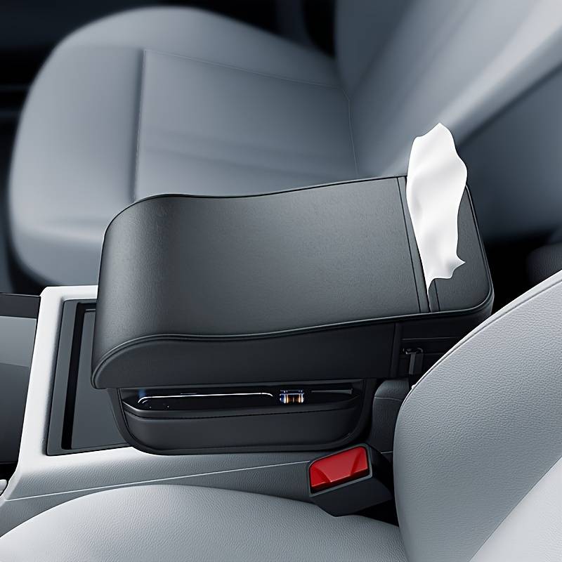 Multifunctional Armrest Box with Tissue Box 5